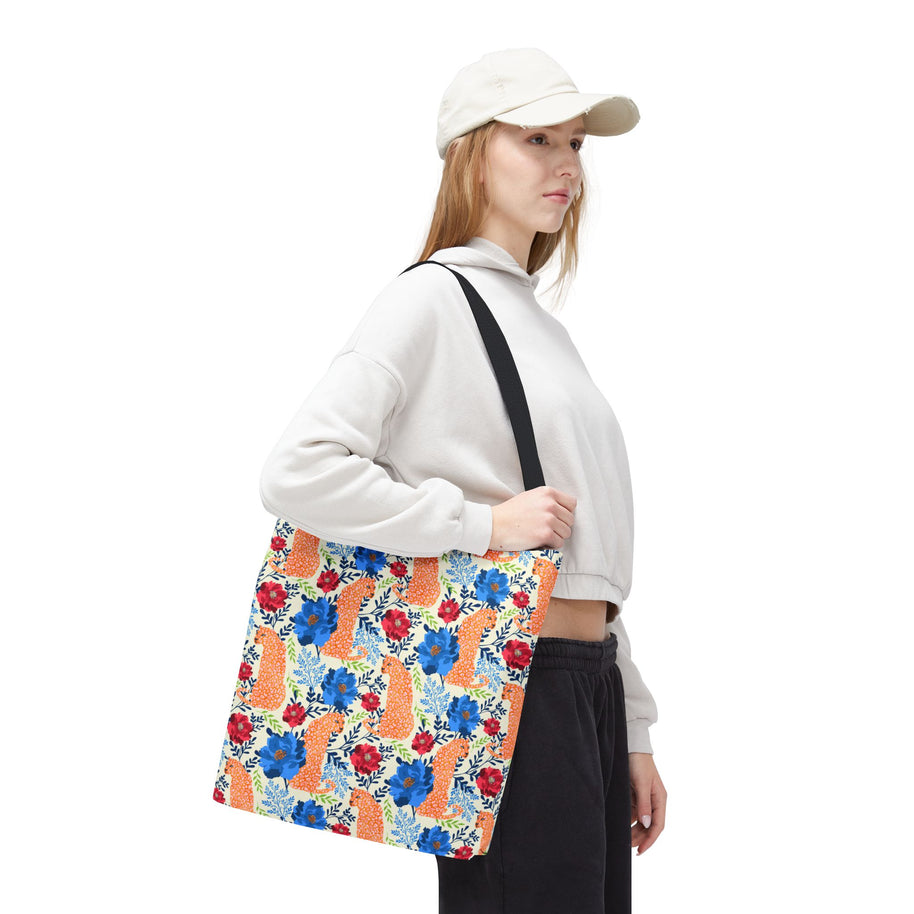 Botanical Leopard with Cream - Tote Bag