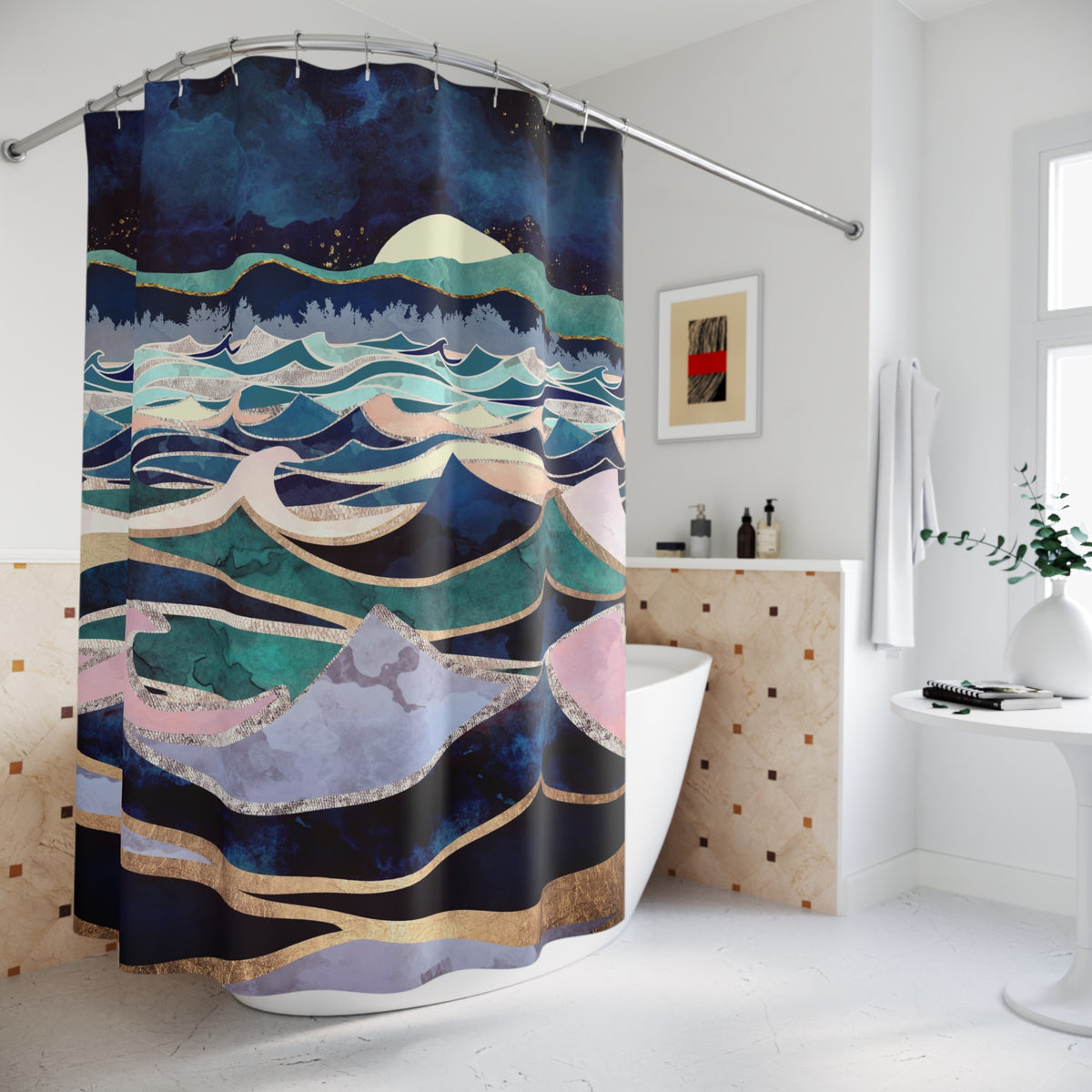 Moonlit Ocean - Shower Curtain