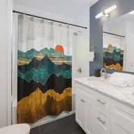 Turquoise Vista - Shower Curtain