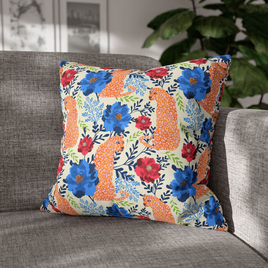 Botanical Leopard Cream - Decorative Pillow Cover