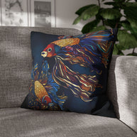 Metallic Betta Fish - Decorative Pillow Cover