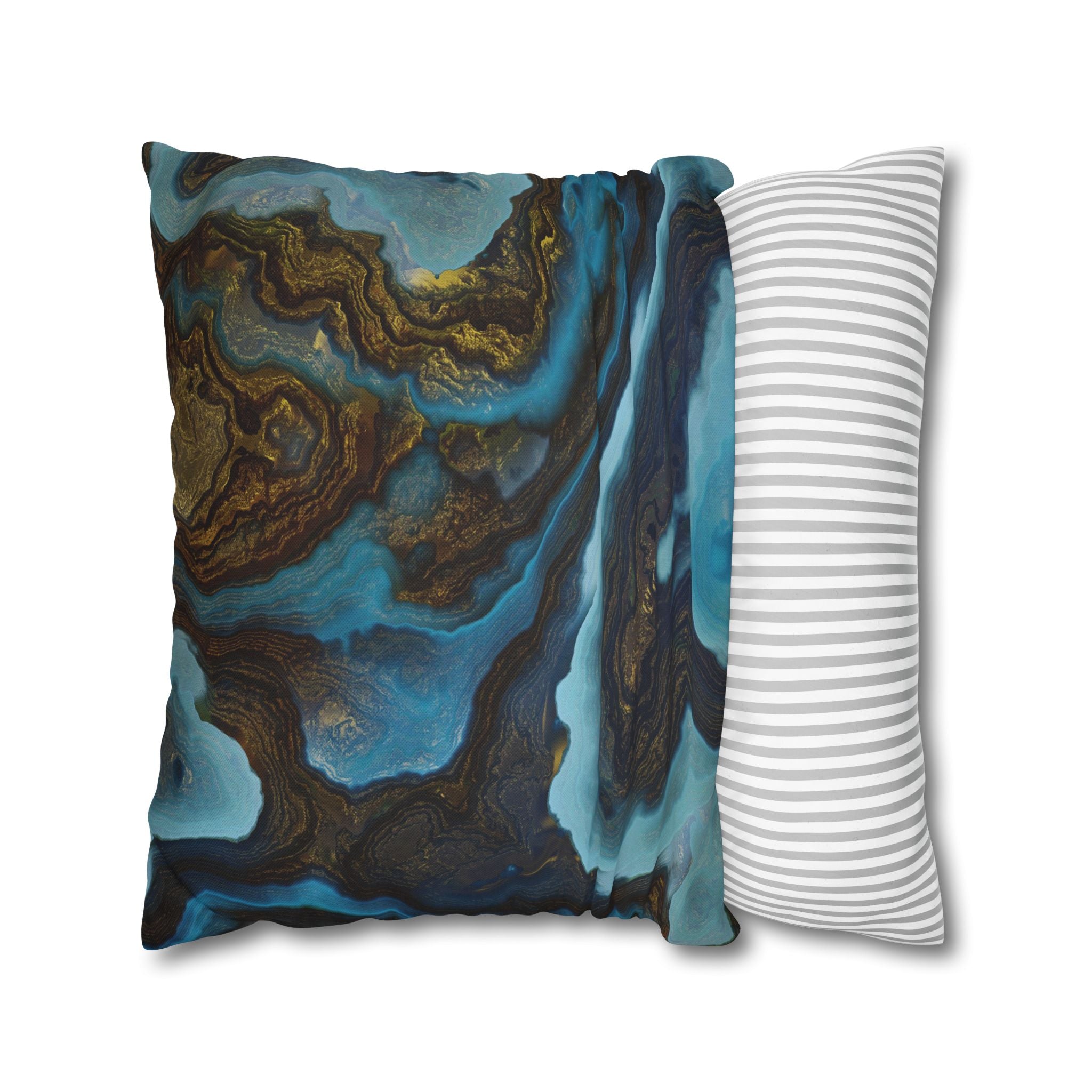 Blue Agate - Decorative Pillow Cover