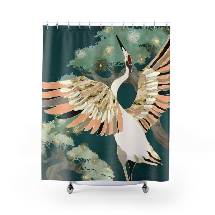 Golden Crane - Shower Curtain