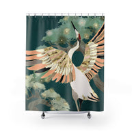 Golden Crane - Shower Curtain