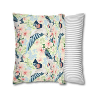 Swallows and Blossoms with Yellow - Decorative Pillow Cover