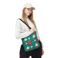Vibrant Floral with Teal - Tote Bag