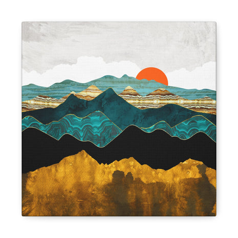 Turquoise Vista Matte Canvas, Stretched, No Frame