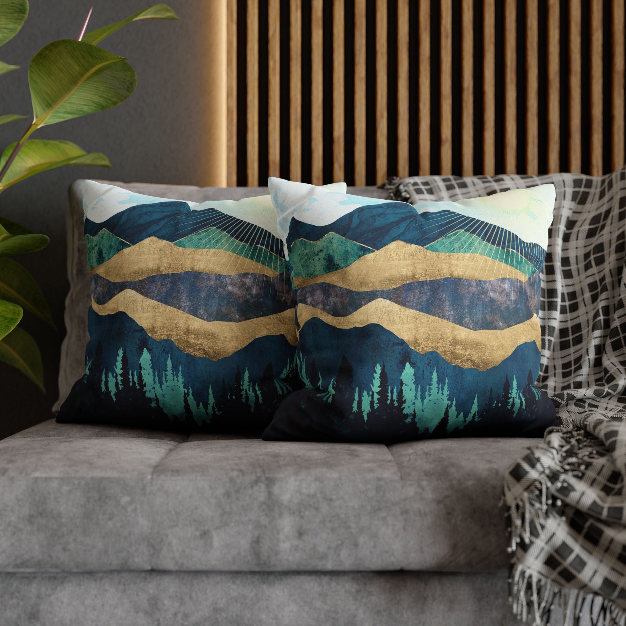 Blue Forest - Decorative Pillow Cover