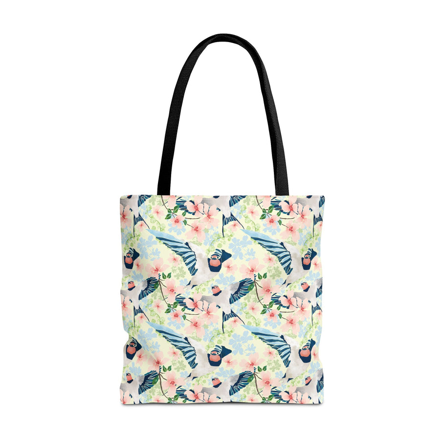 Swallows and Blossoms with Yellow - Tote Bag
