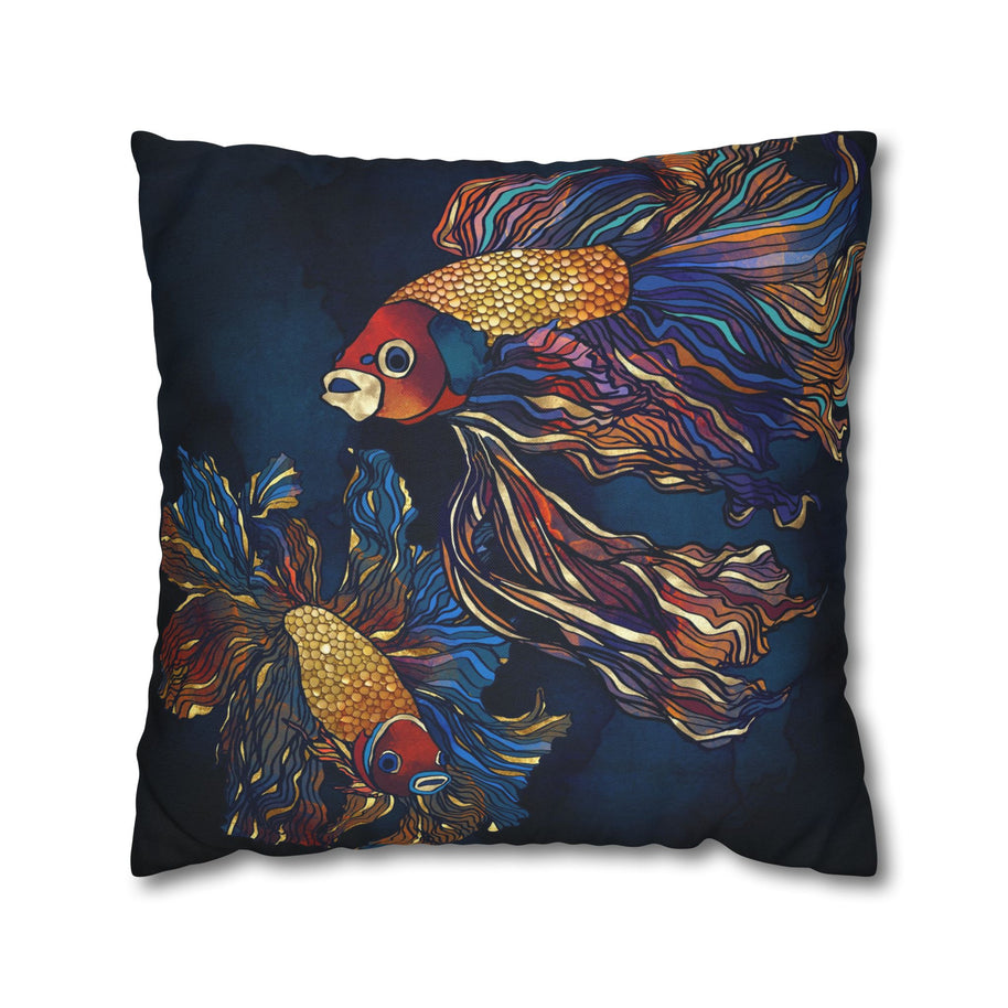Metallic Betta Fish - Decorative Pillow Cover