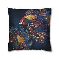 Metallic Betta Fish - Decorative Pillow Cover