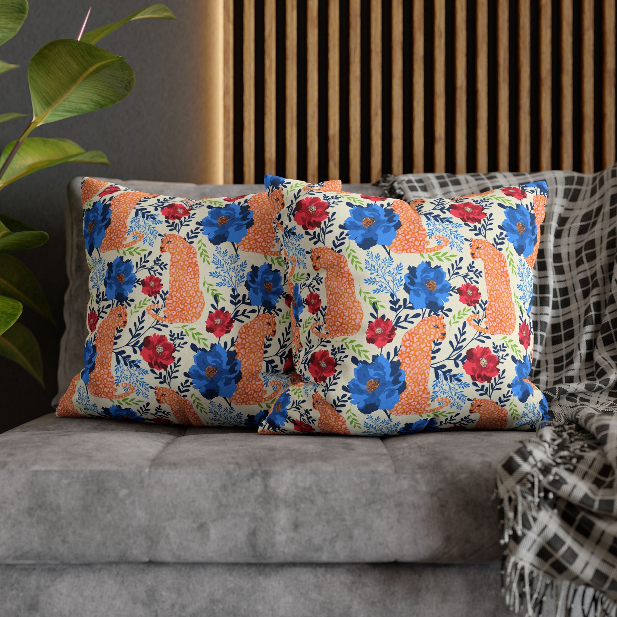 Botanical Leopard Cream - Decorative Pillow Cover