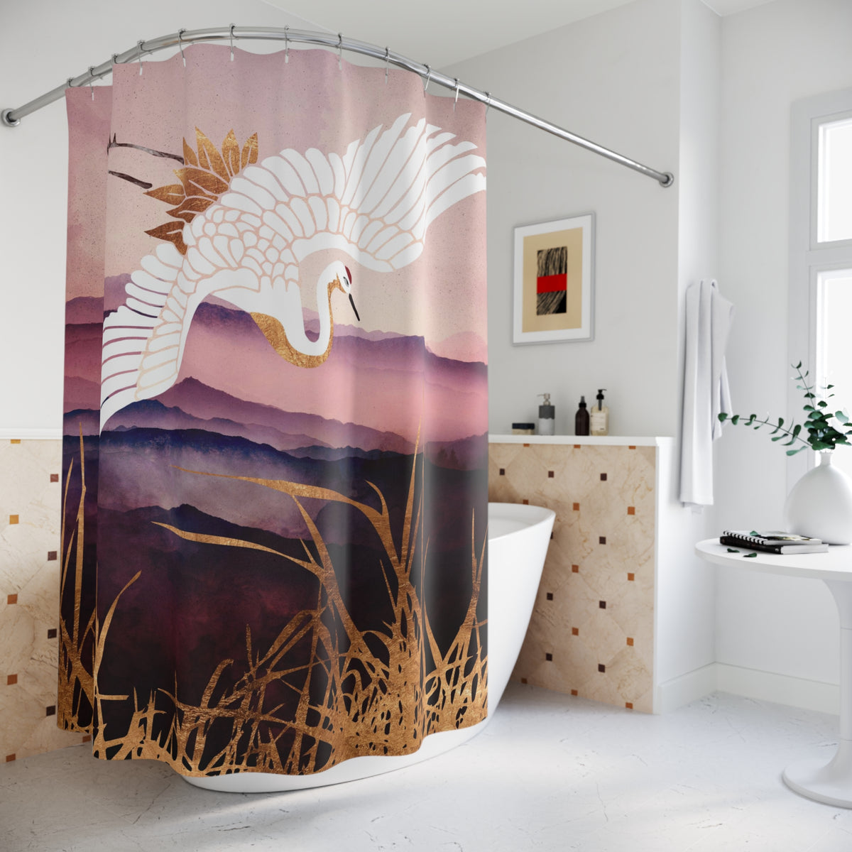 Elegant Flight III - Shower Curtain