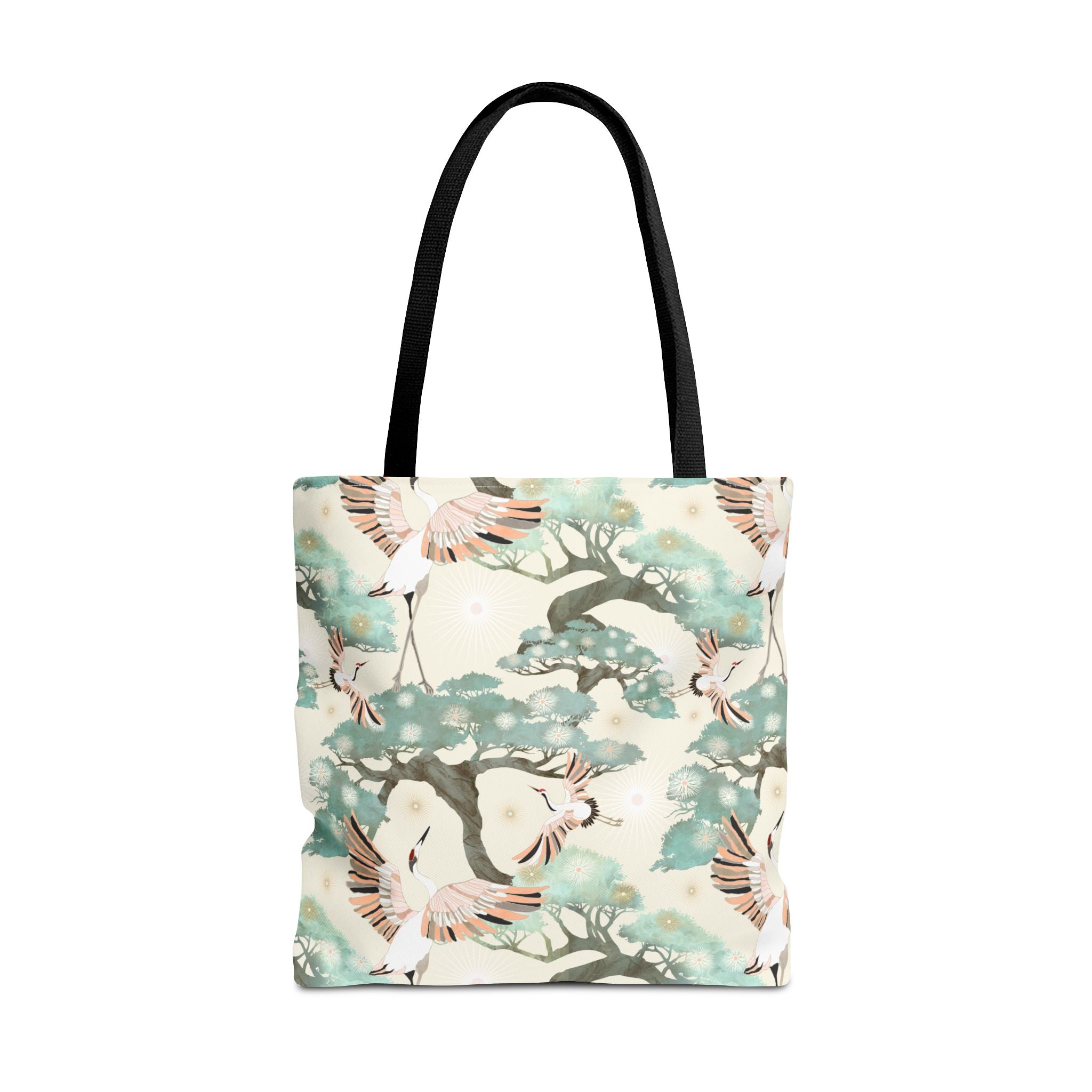 Crane and Bonsai with Cream - Tote Bag