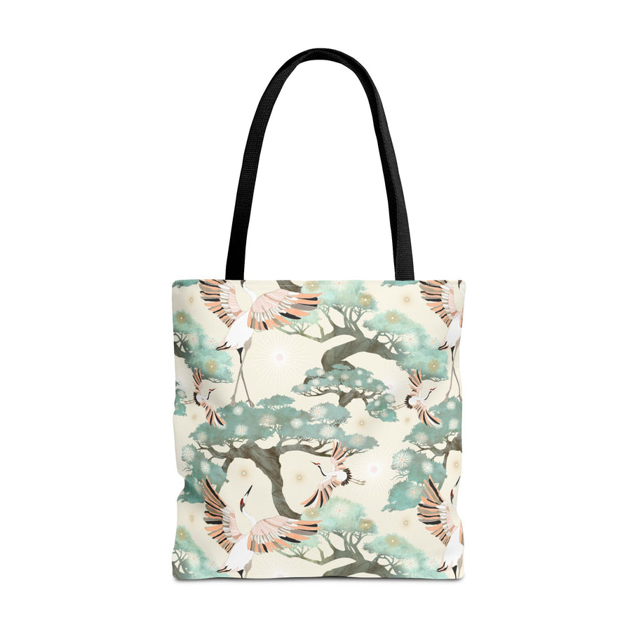 Crane and Bonsai with Cream - Tote Bag