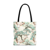 Crane and Bonsai with Cream - Tote Bag