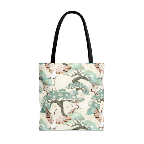 Crane and Bonsai with Cream - Tote Bag