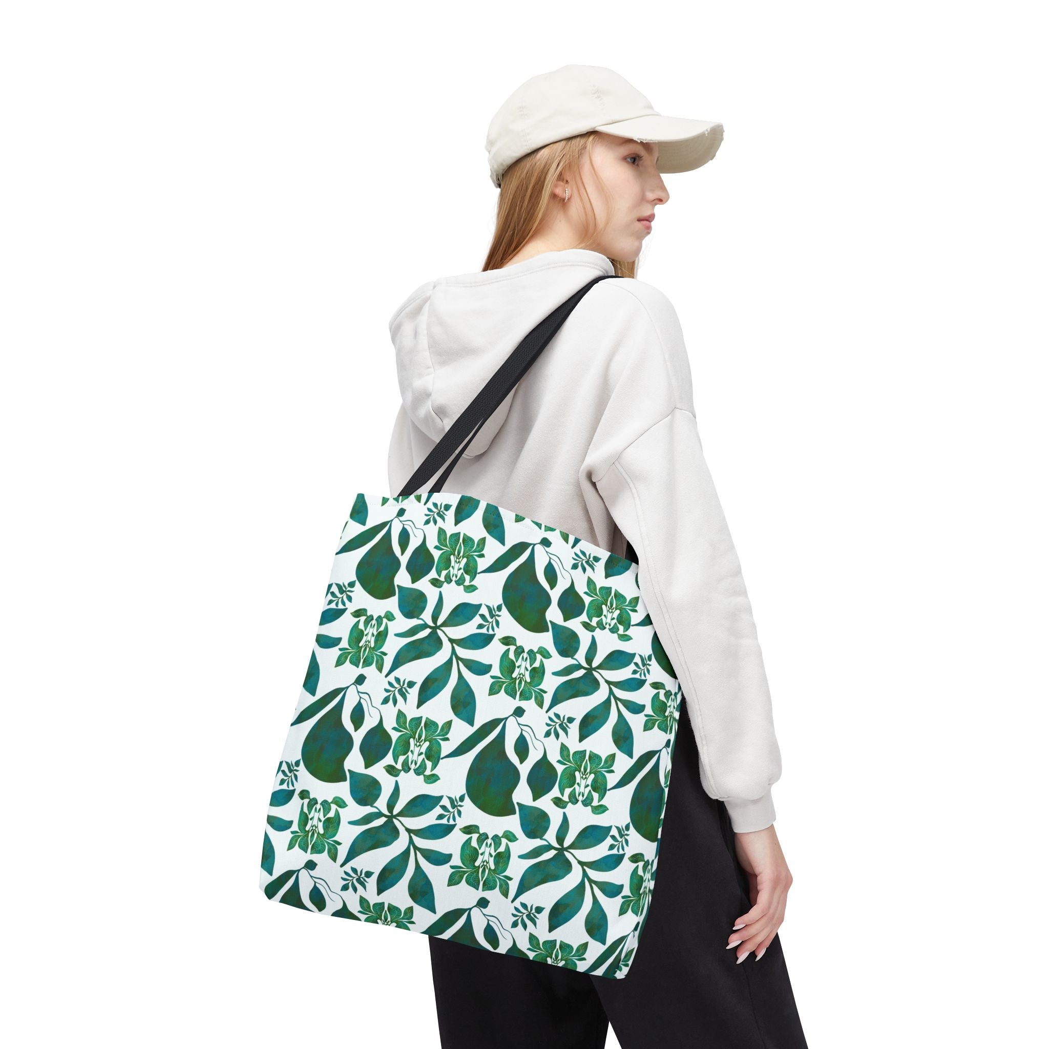 Organic Shapes Botanical Blue and Green - Tote Bag