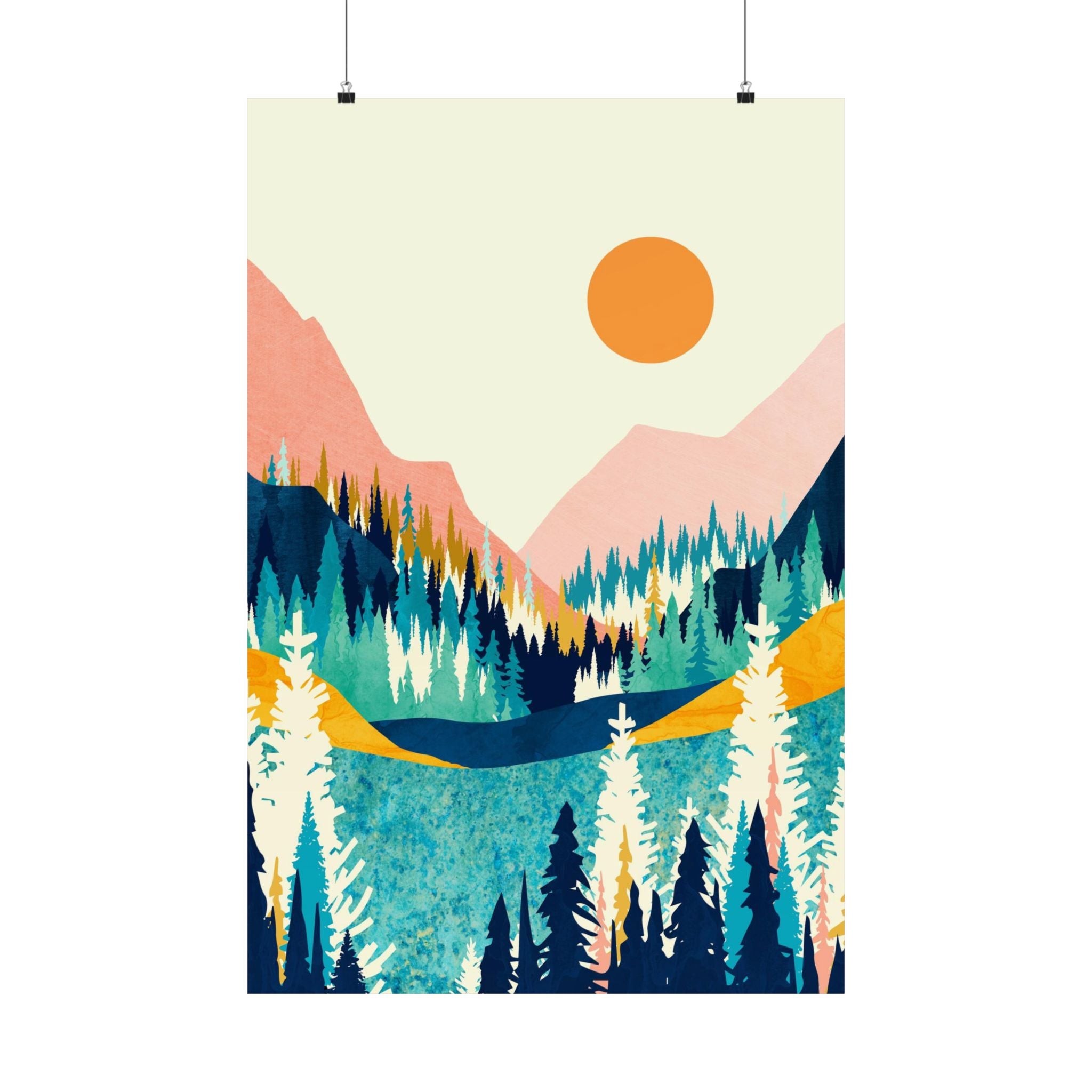 Summer Valley Vista - Poster Print - No Frame