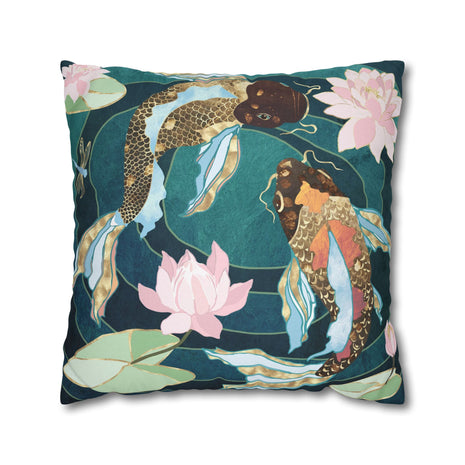 Metallic Koi III  - Decorative Pillow Cover
