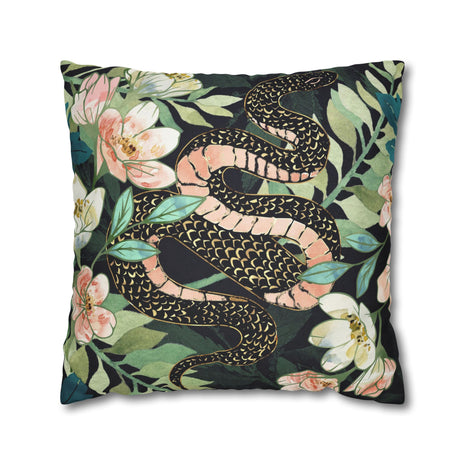 Floral Snake - Decorative Pillow Cover