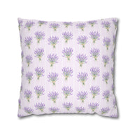 Lavender Bouquet with White Stripes - Decorative Pillow Cover
