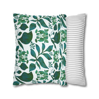 Organic Shapes Botanical Blue and Green - Decorative Pillow Cover
