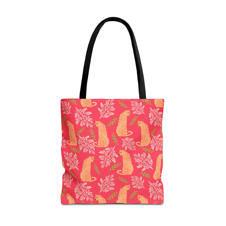 Botanical Leopard with Pink - Tote Bag