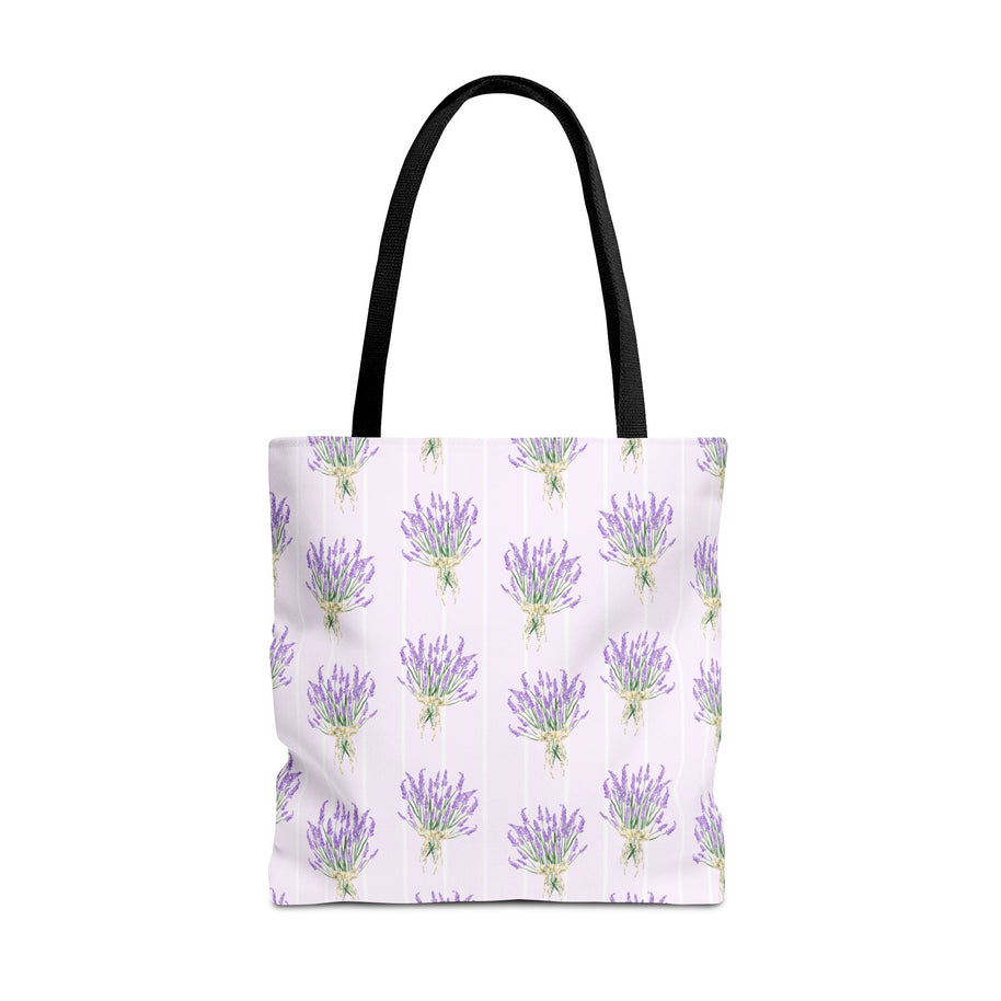 Lavender Bouquet with White Stripes - Tote Bag