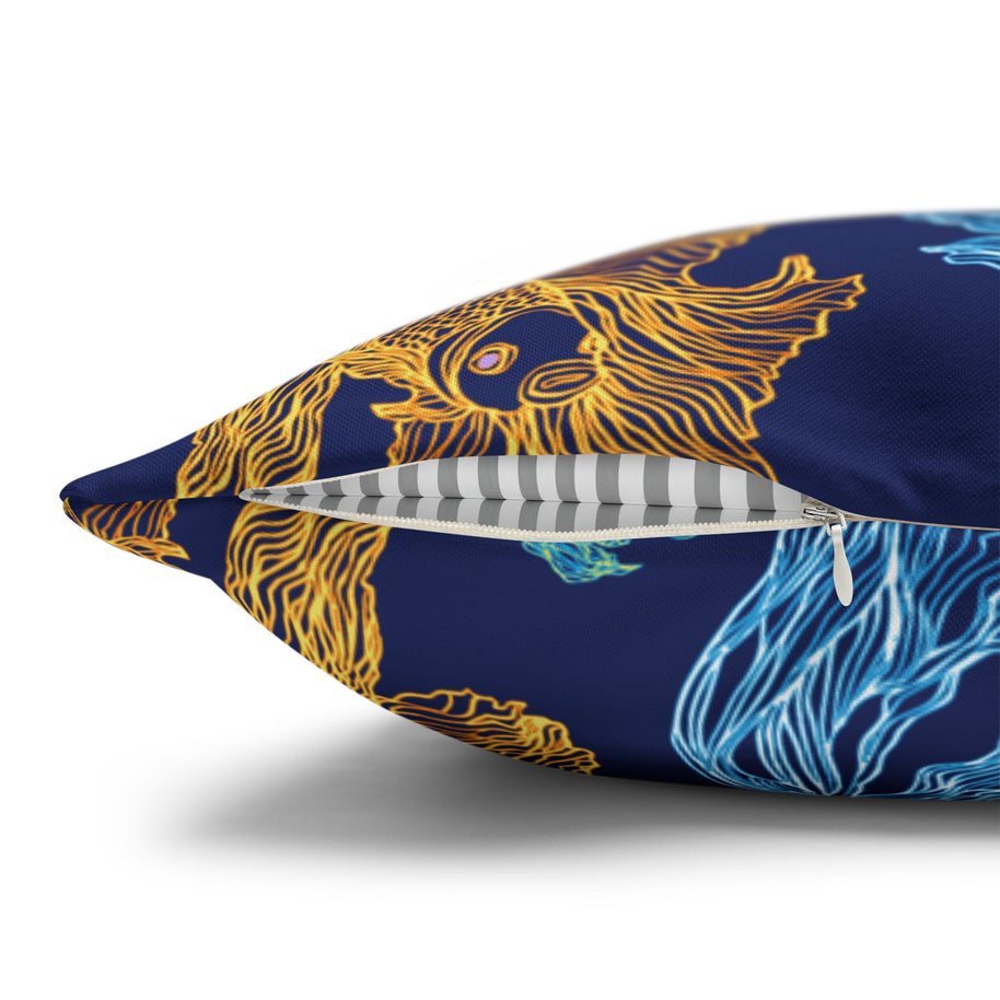 Betta Fish Pattern-Color Pop Version - Decorative Pillow Cover