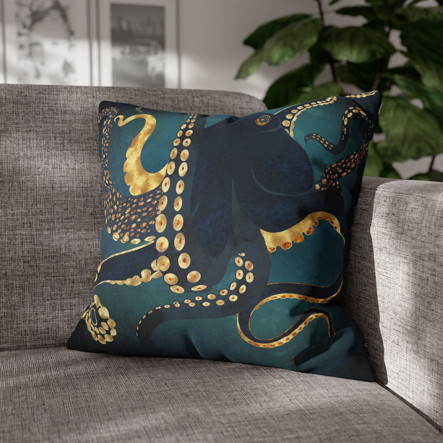 Metallic Octopus IV - Decorative Pillow Cover