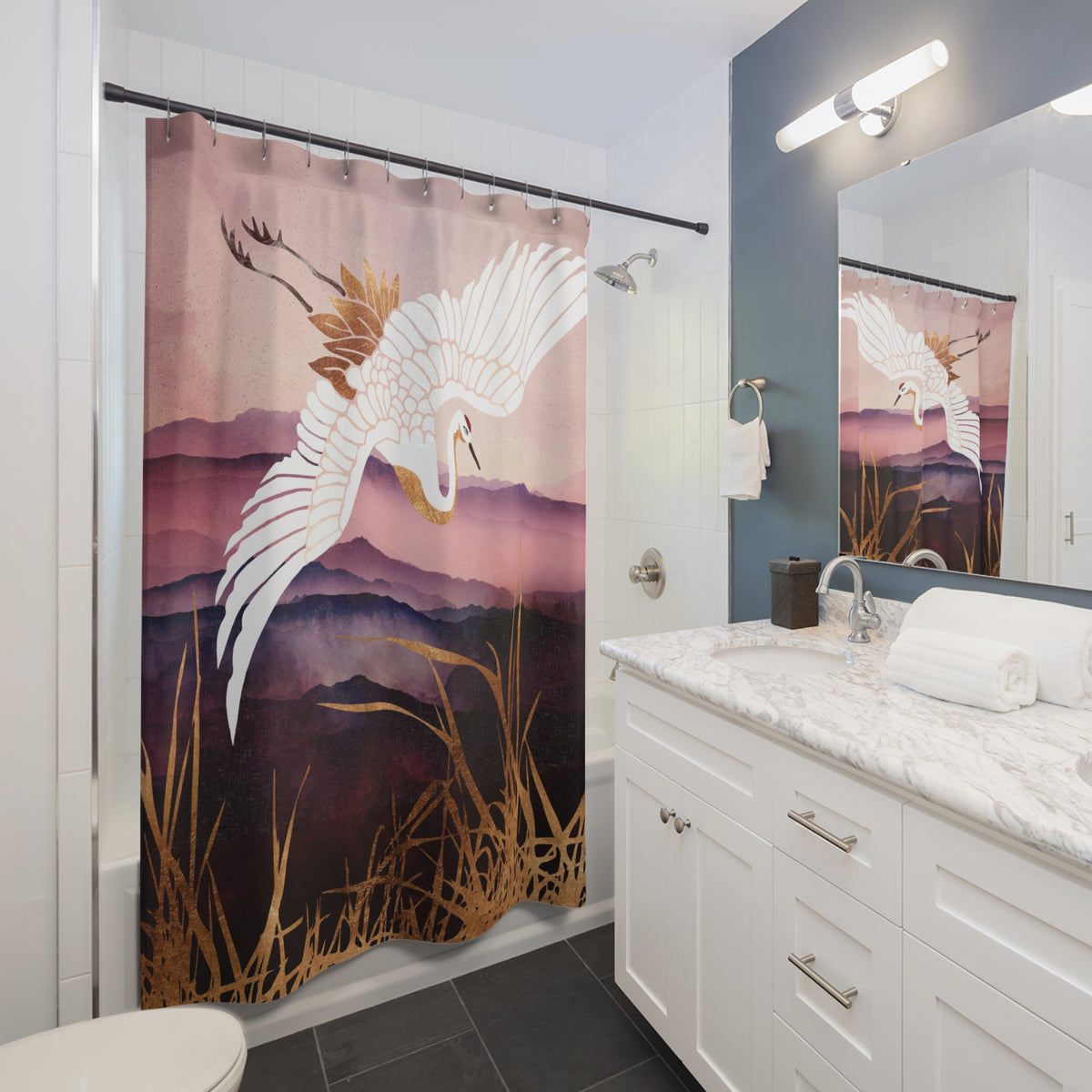 Elegant Flight III - Shower Curtain