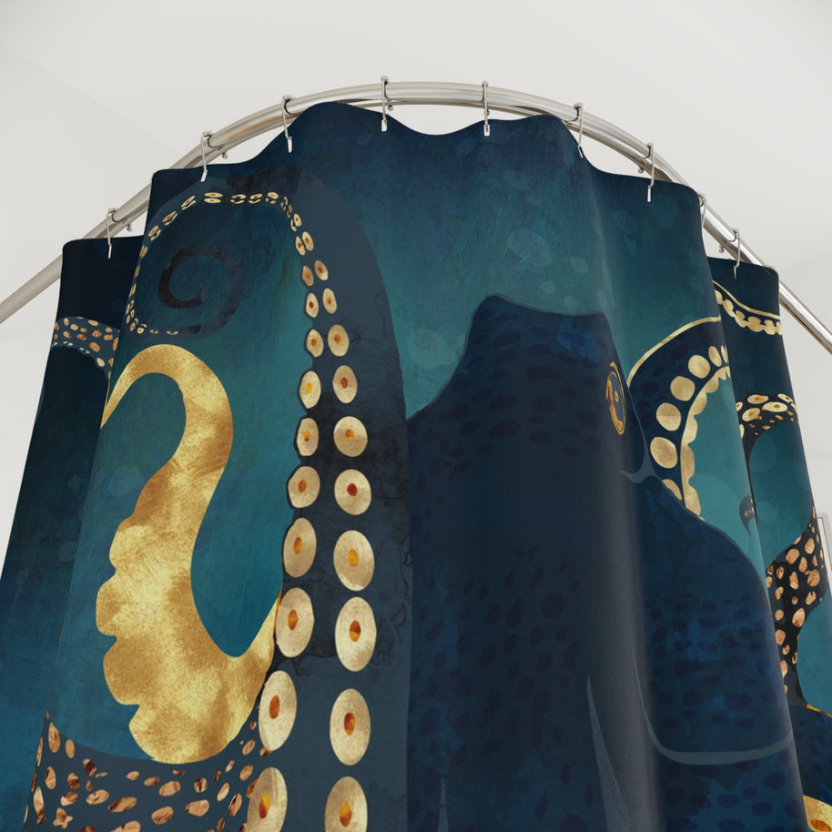 Metallic Octopus IV - Shower Curtain