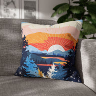 Sunset Lake - Decorative Pillow Cover