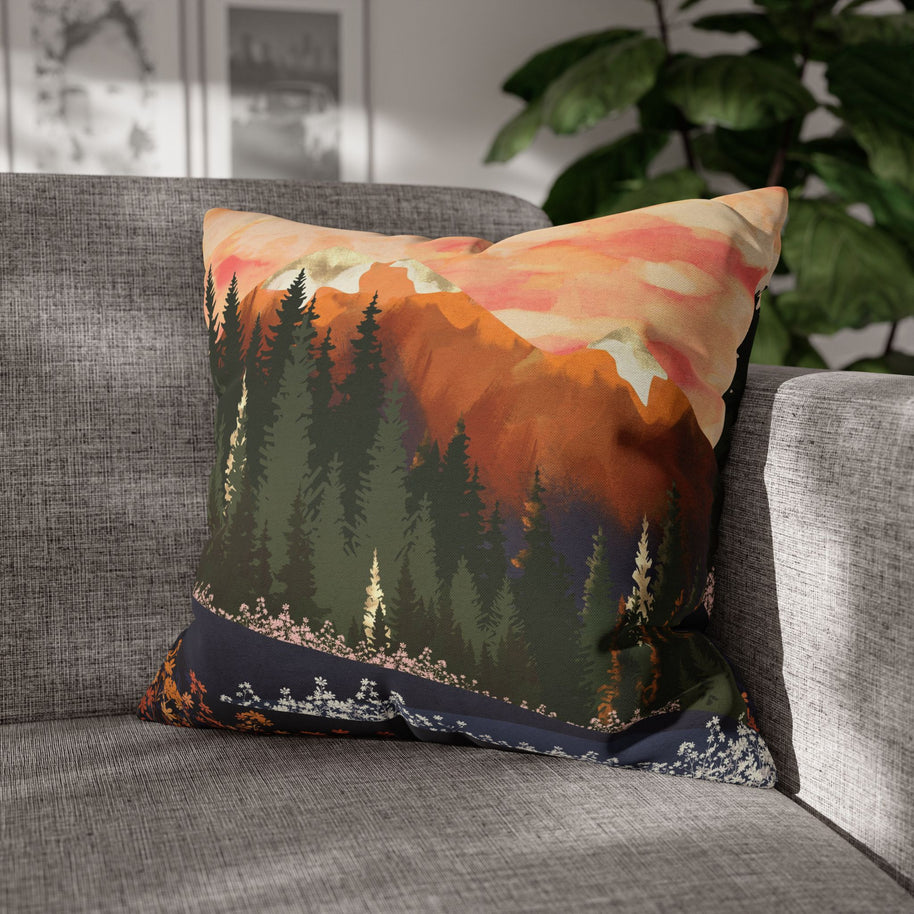 Mountain Dusk - Decorative Pillow Cover