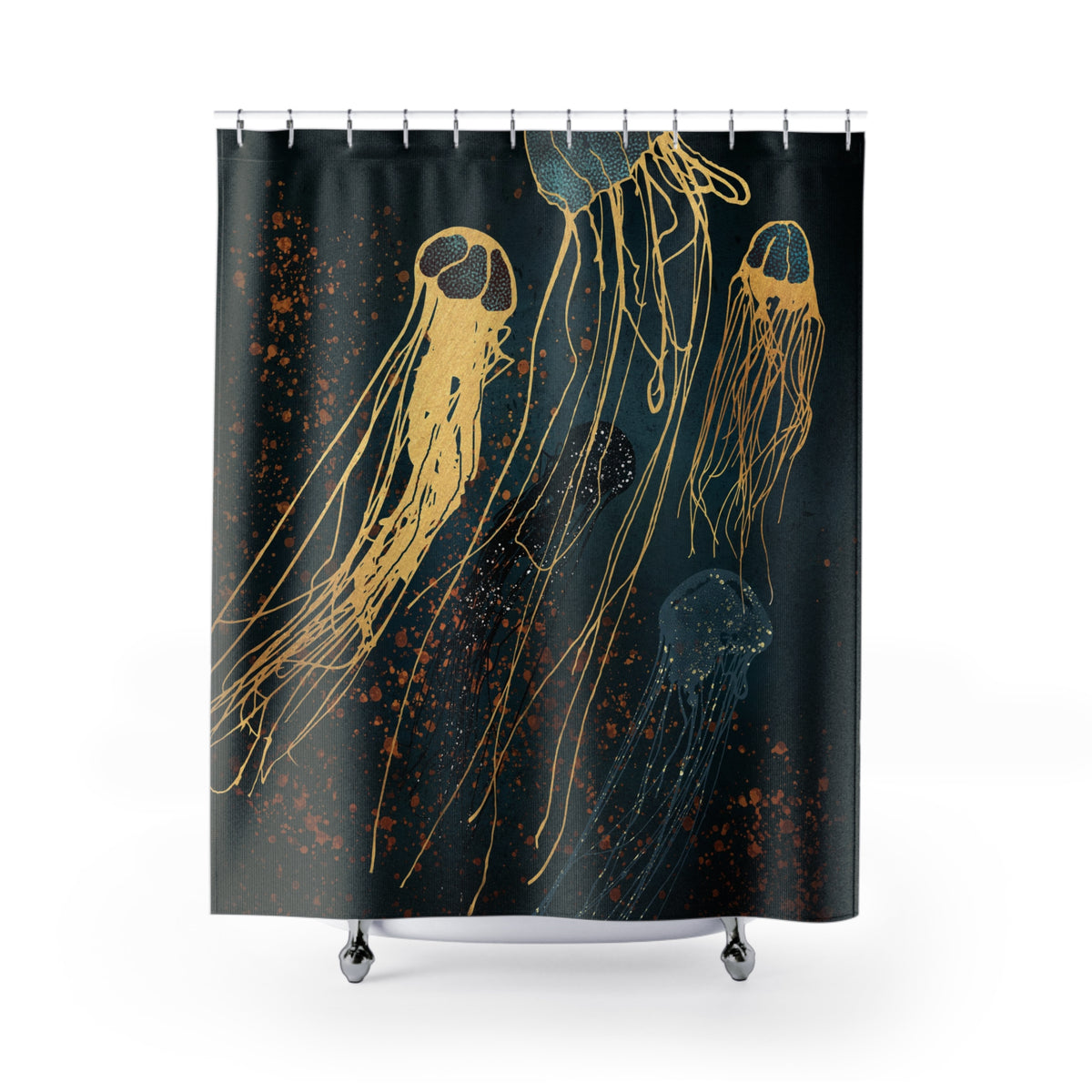 Metallic Jellyfish - Shower Curtain