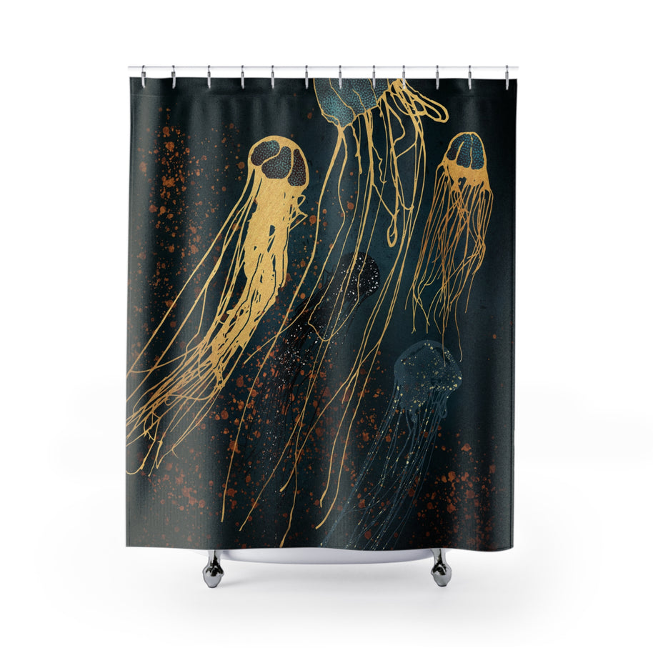 Metallic Jellyfish - Shower Curtain