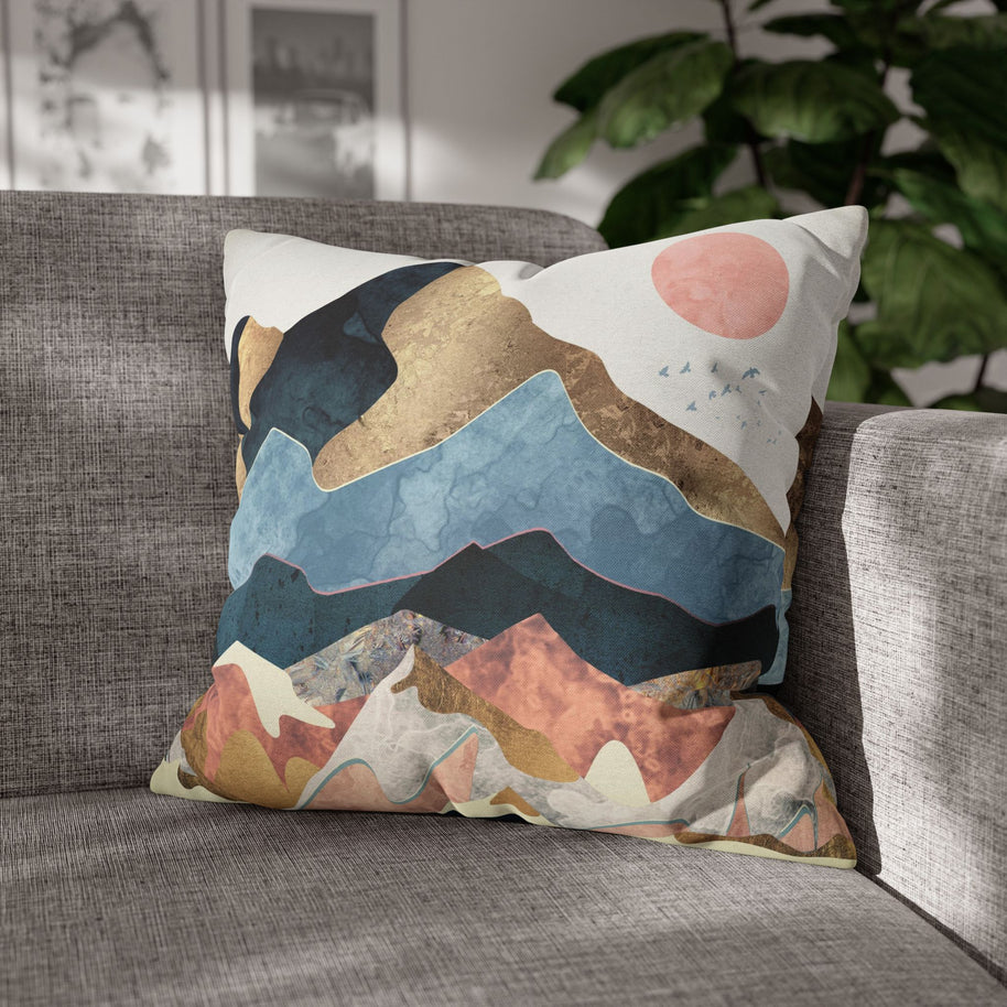 Golden Peaks - Decorative Pillow Cover