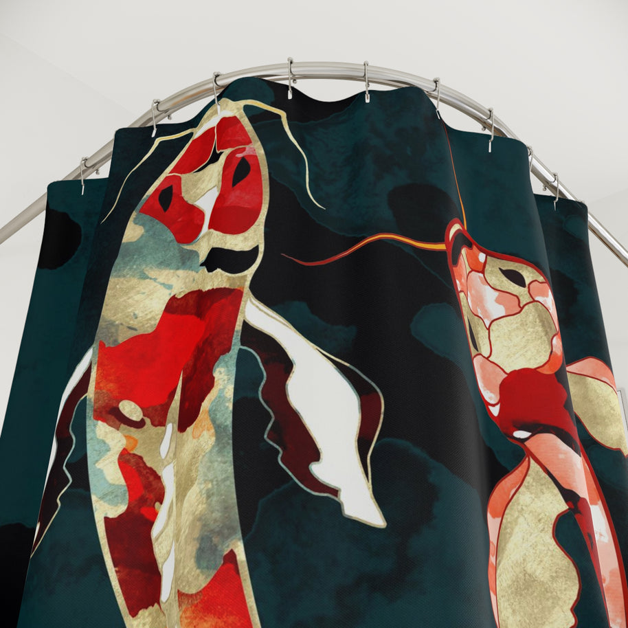 Metallic Koi - Shower Curtain