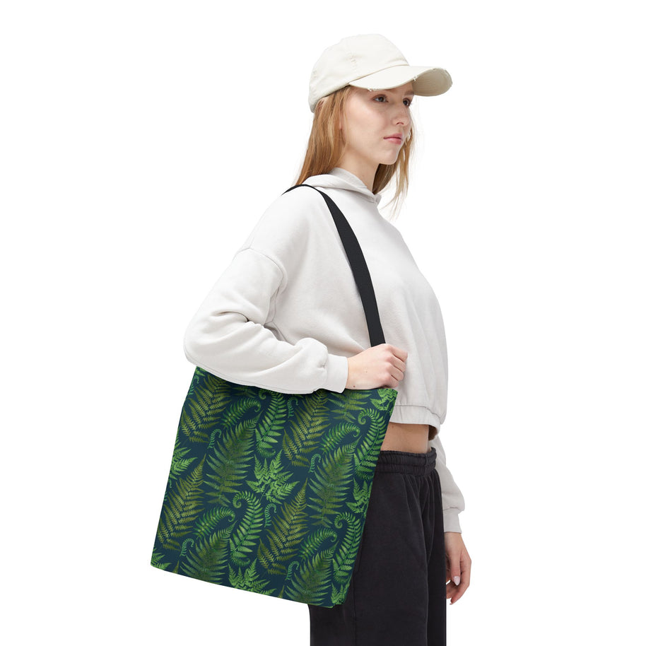 Ferns and Navy - Tote Bag