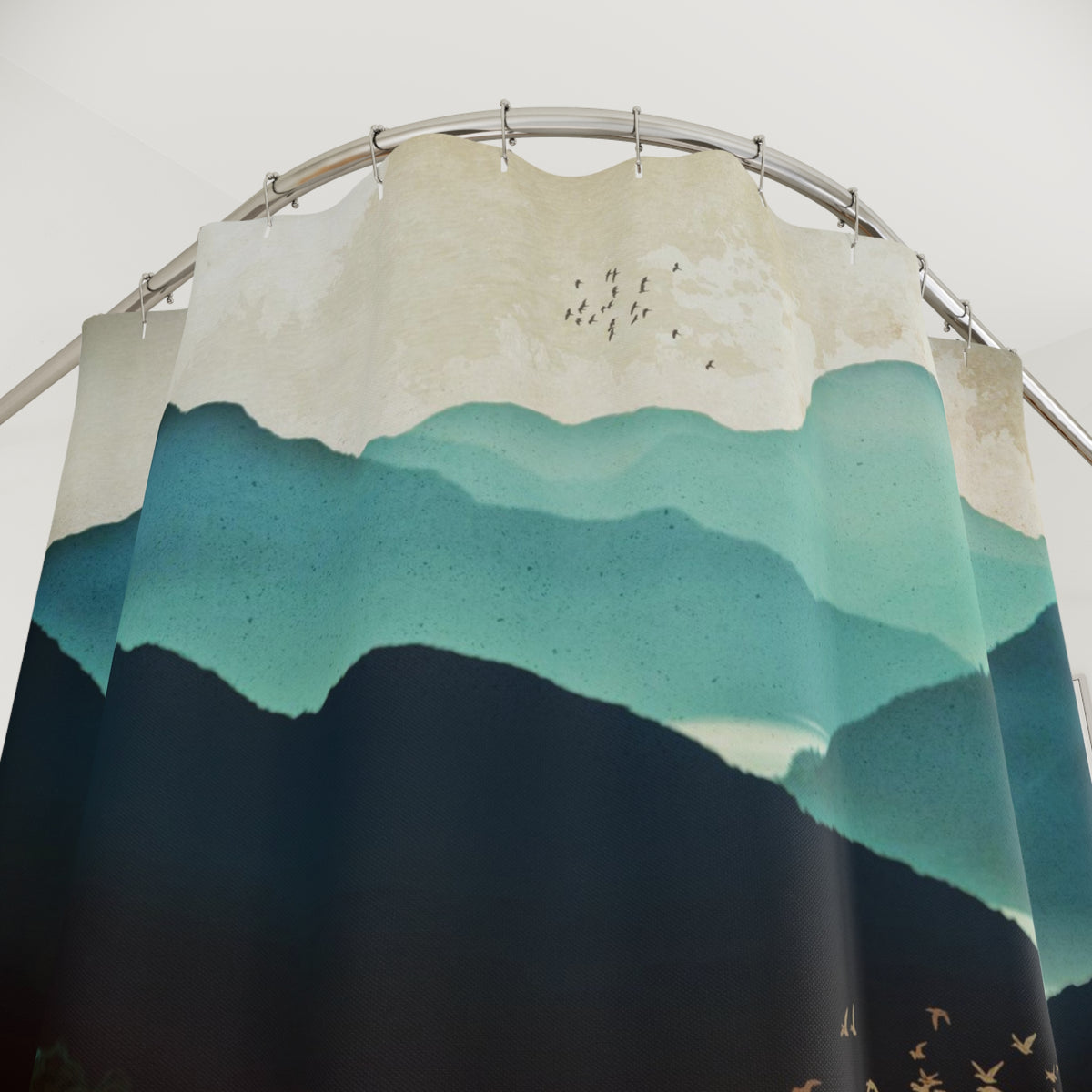 Indigo Mountains - Shower Curtain
