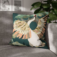 Golden Crane  - Decorative Pillow Cover