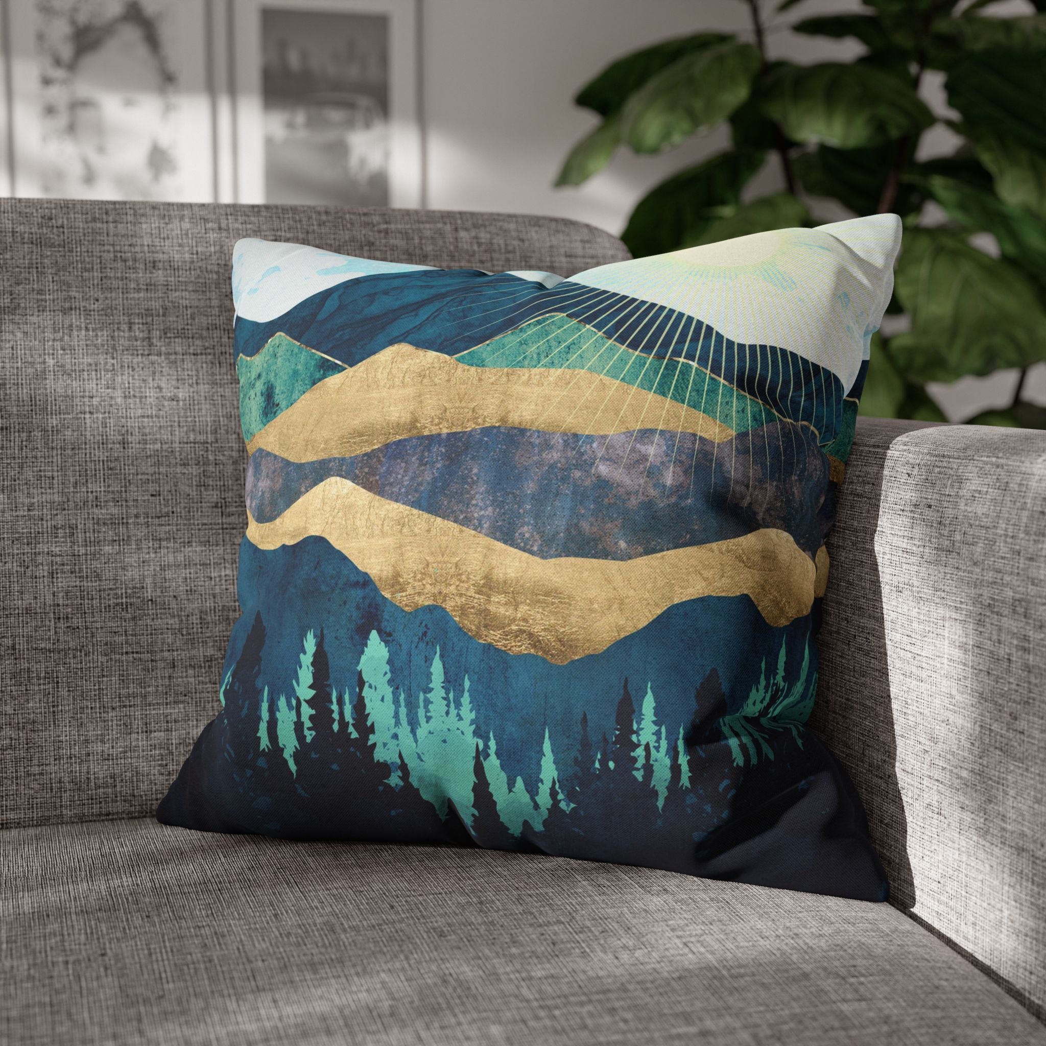 Blue Forest - Decorative Pillow Cover