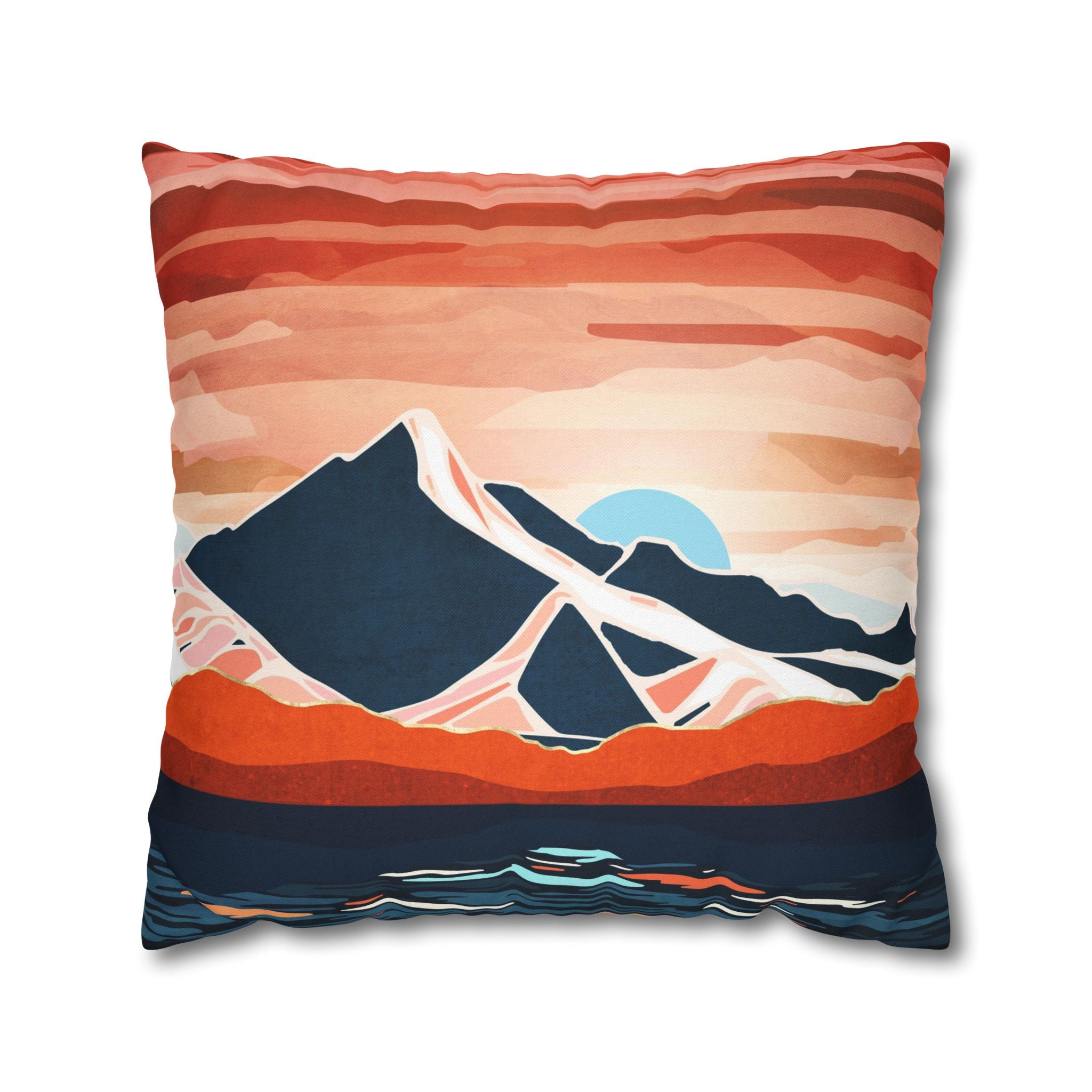 Retro Ocean Sunset - Decorative Pillow Cover