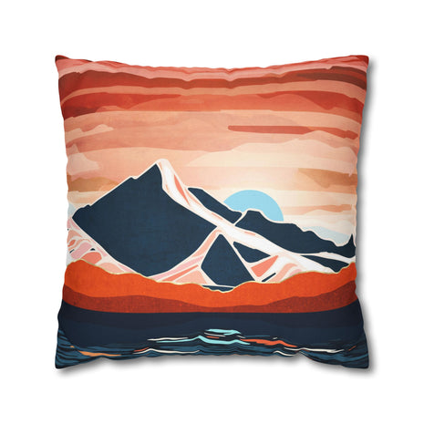 Retro Ocean Sunset - Decorative Pillow Cover