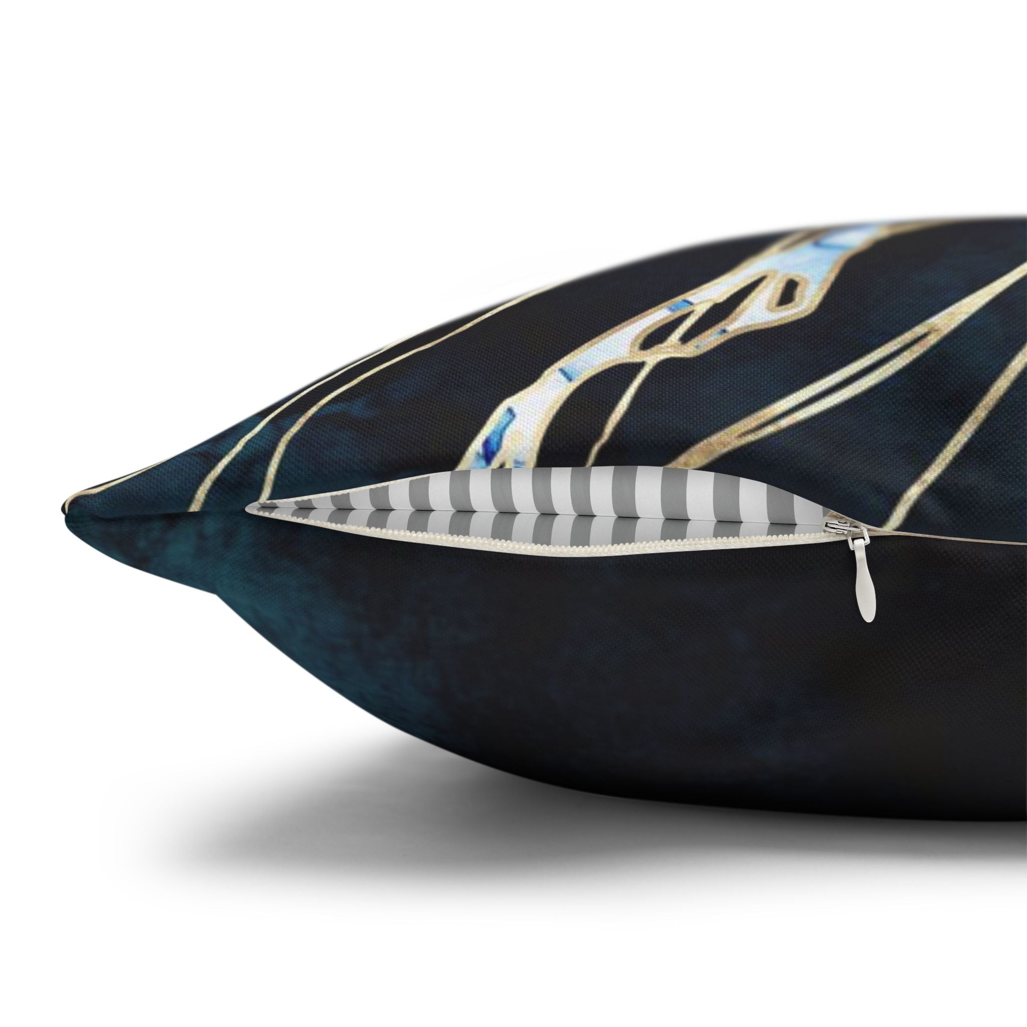 Metallic Jellyfish III - Decorative Pillow Cover