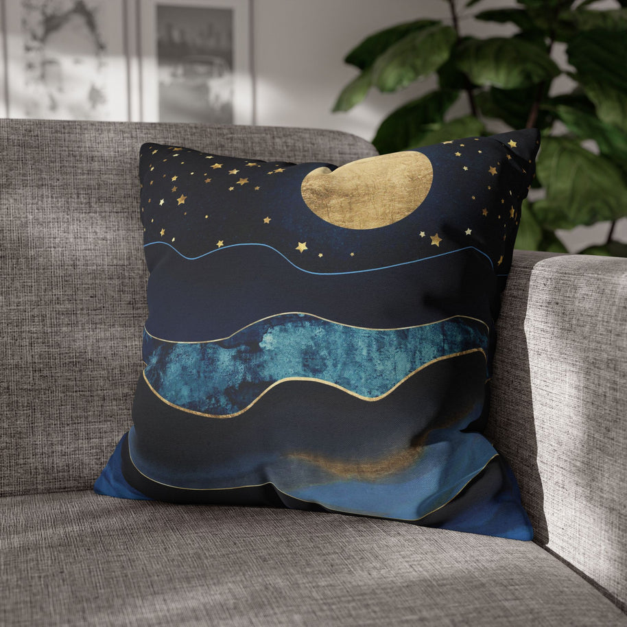 Golden Moon - Decorative Pillow Cover