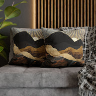 Copper and Gold Mountains - Decorative Pillow Cover