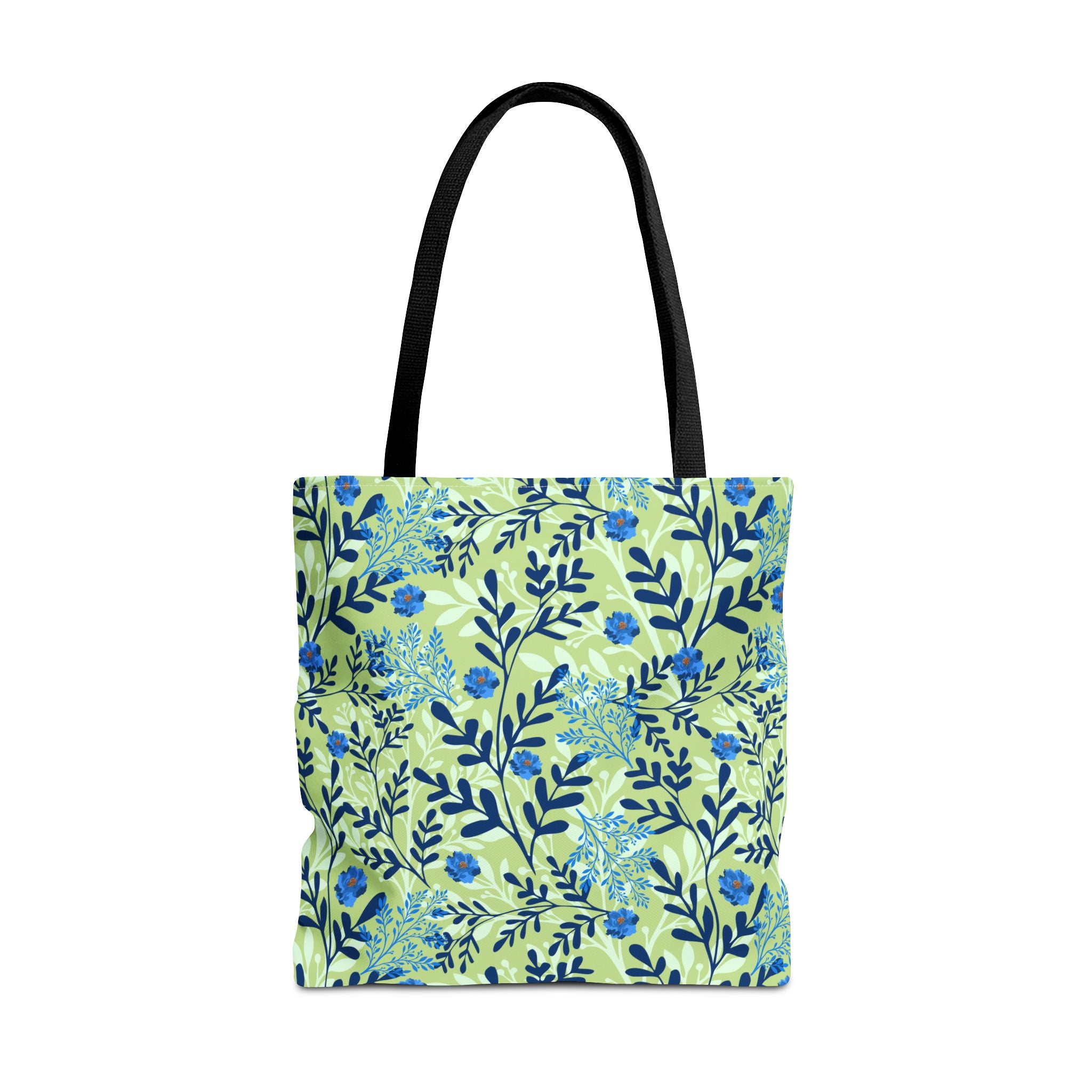 Botanical Floral Blue and Green - Tote Bag