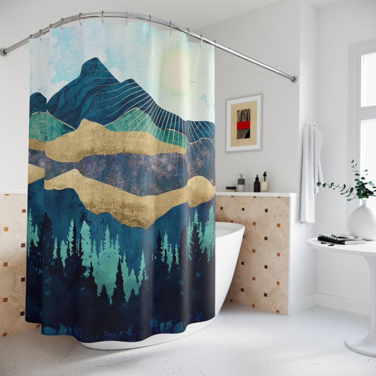 Blue Forest - Shower Curtain